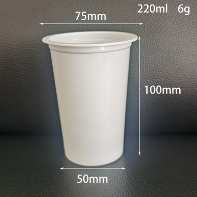 taza plástica 7,5 * el 10cm del yogur del poliestireno de 500ml 250G con la impresión