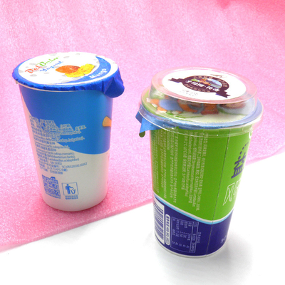 180ml categoría alimenticia de papel de capa fría de la taza del yogur de la bebida PE con la tapa de la hoja