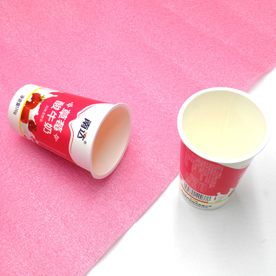 ODM de papel revestido de la taza del yogur del PE 8oz 12oz de un sólo recinto con la tapa de la hoja