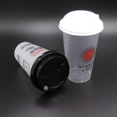 inyección de los PP de las tazas de la bebida del plástico transparente 90ml enmarañada para las bebidas calientes H53cm