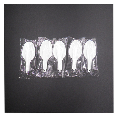 Cuchara plástica disponible el 10.7*6.8*2.6cm transparente 9000pcs del yogur 1.53g