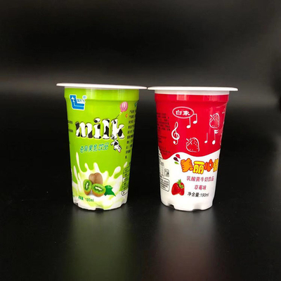 tazas plásticas del yogurt congelado de las tazas del yogur de la categoría alimenticia 180ml con las tapas del papel de aluminio