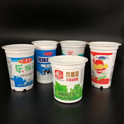 el postre helado disponible del yogur 180g ahueca las tazas biodegradables de un sólo recinto del yogur