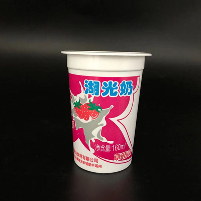 Sello plástico disponible material de encargo del tamaño de la taza del yogur de 160ml PP