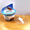 Taza plástica modificada para requisitos particulares disponible de la bebida de leche del yogur de la categoría alimenticia con la tapa del papel de aluminio