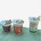 taza plástica impresa de encargo blanca del smoothie de los PP de la leche de la taza disponible de /yogurt /Tea con la tapa coloful