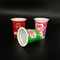 tazas del yogur 125ml con las tazas plásticas de la categoría alimenticia de las tapas para los postres