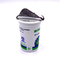 Taza blanca de la categoría alimenticia de 180ML PP para la leche/el yogur/el jugo de empaquetado con el lacre de la tapa de la hoja