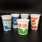 Taza plástica modificada para requisitos particulares 180ml plástica de la bebida de leche del yogur de las tazas de la categoría alimenticia con la tapa del papel de aluminio