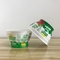 Tazas plásticas del yogur de la categoría alimenticia con las tapas del papel de aluminio
