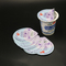 Tapas cortadas con tintas 74m m reciclables del yogur del papel de aluminio de 30mic 40mic para la taza plástica