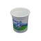Taza de yogur de plástico de 125 ml con tapa de papel y tapa de plástico