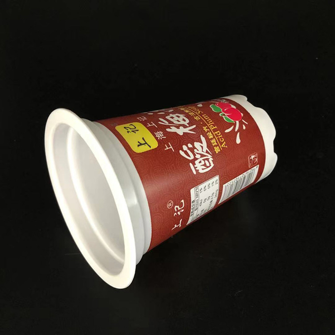 película plástica inferior del lacre de la taza 350g del yogur de 55m m tazas del helado de 12 onzas con las tapas 0